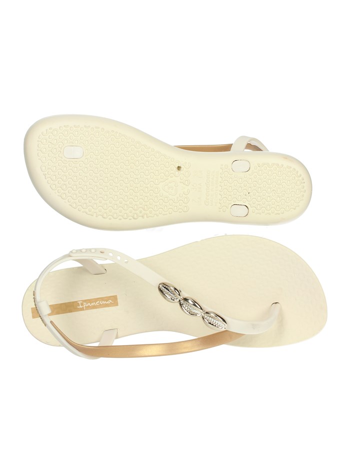 SANDALI BASSI 83575 BEIGE/ORO