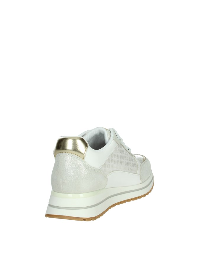 SNEAKERS BASSA BA4077 PX049 BIANCO/ORO