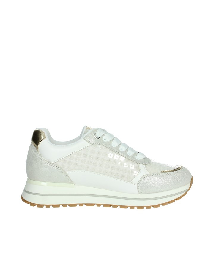 SNEAKERS BASSA BA4077 PX049 BIANCO/ORO