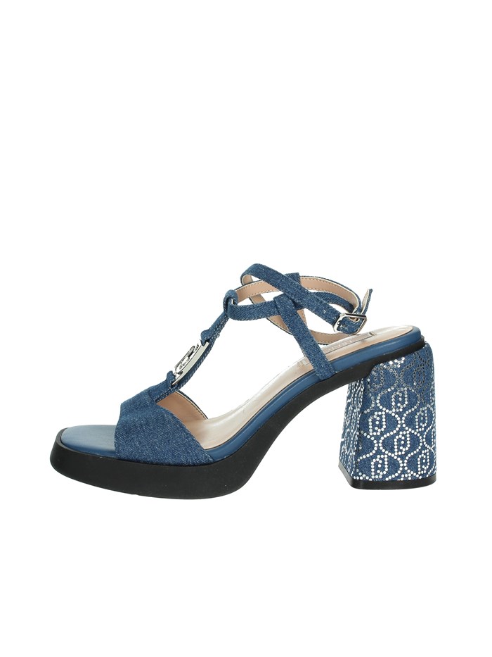 SANDALI CON TACCO SA4057 TX029 BLU