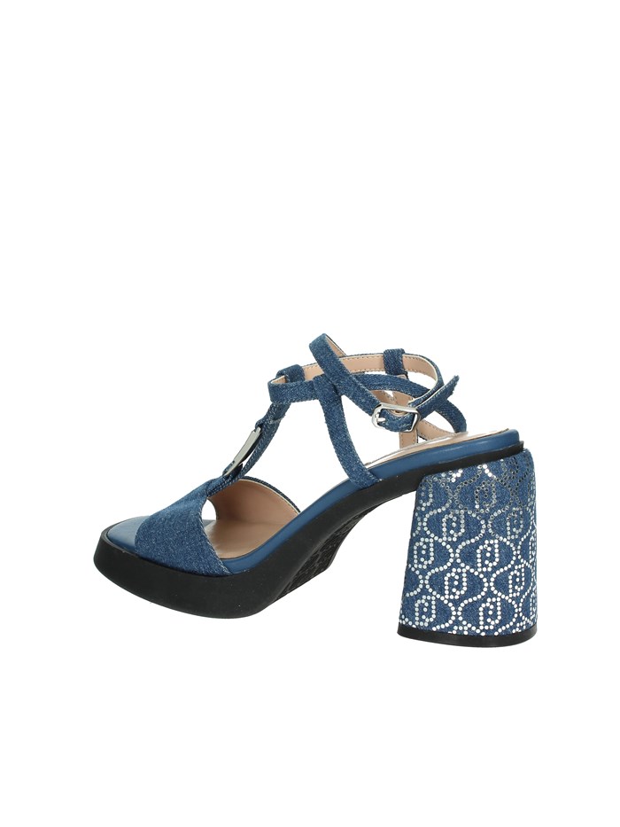 SANDALI CON TACCO SA4057 TX029 BLU