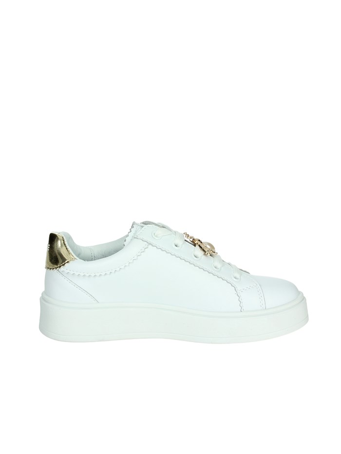 SNEAKERS BASSA GS0022L BIANCO/ORO