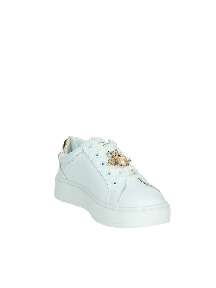 SNEAKERS BASSA GS0022L BIANCO/ORO