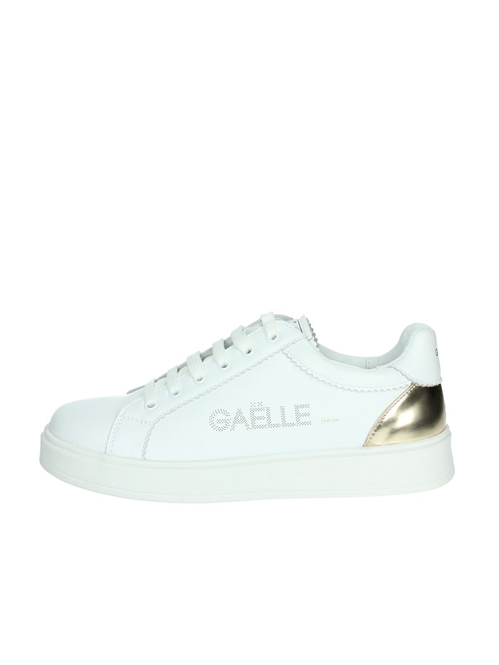 SNEAKERS BASSA GS0027L BIANCO/ORO