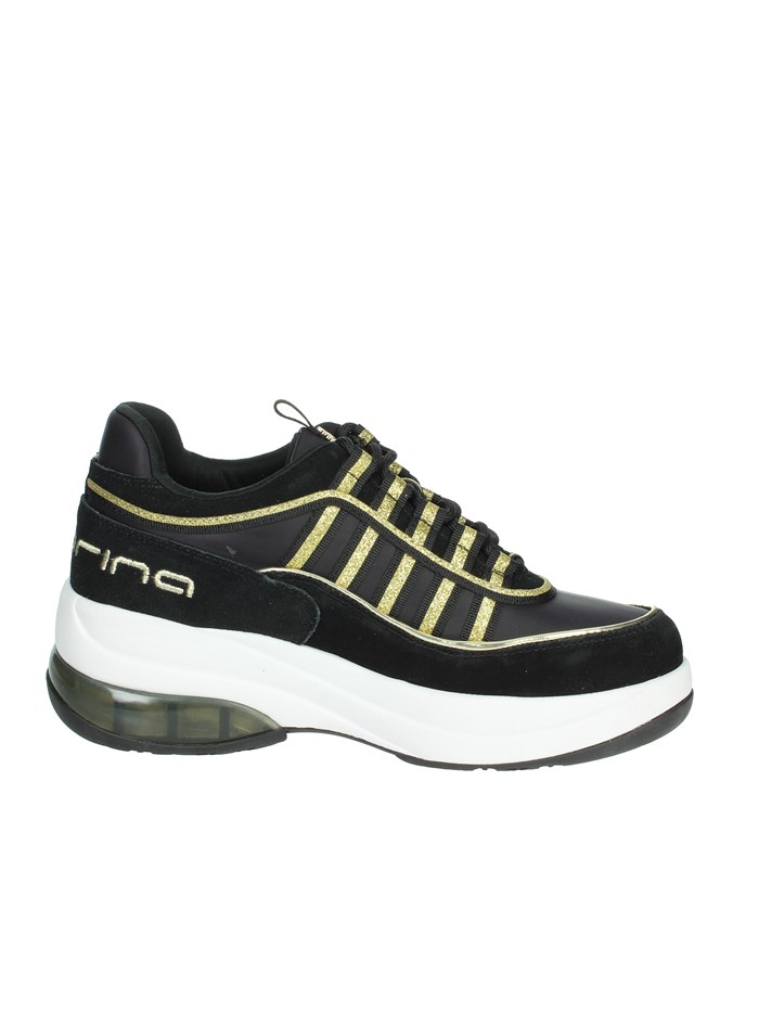 SNEAKERS BASSA UP NERO/ORO