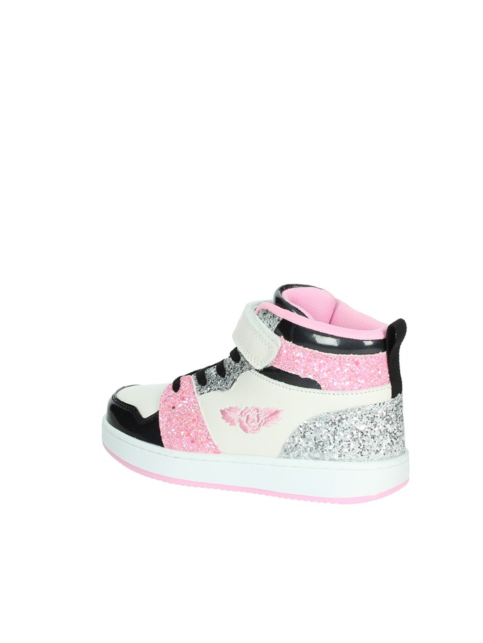 SNEAKERS ALTA LKAA4416 BIANCO/NERO/ROSA