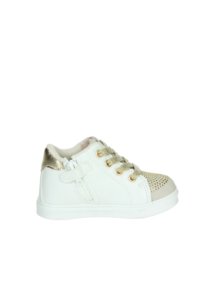 SNEAKERS BASSA M2504 BIANCO/ORO