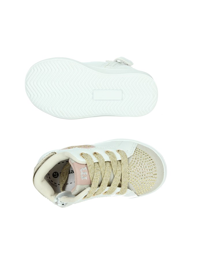 SNEAKERS BASSA M2504 BIANCO/ORO