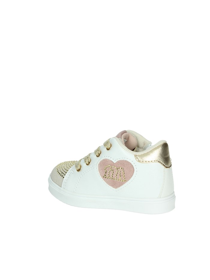 SNEAKERS BASSA M2504 BIANCO/ORO