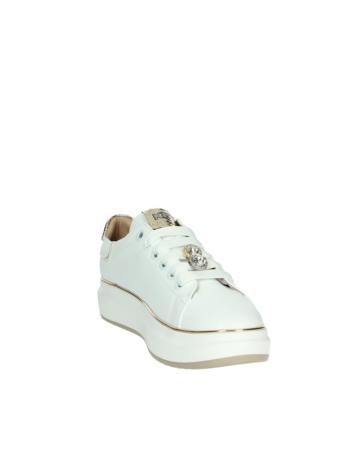 SNEAKERS BASSA K-9802 BIANCO/ORO