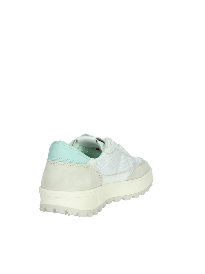 SNEAKERS BASSA W401-K2-CO-WW BIANCO/VERDE ACQUA