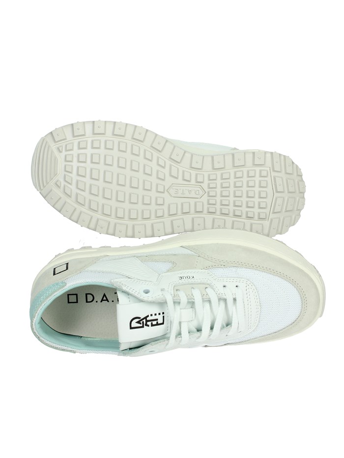 SNEAKERS BASSA W401-K2-CO-WW BIANCO/VERDE ACQUA