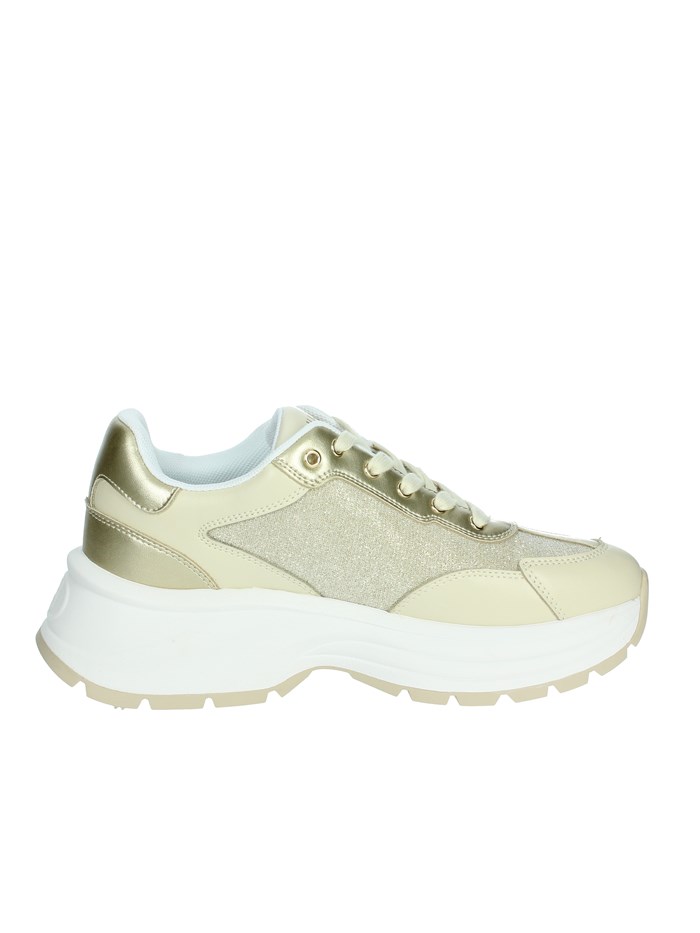 SNEAKERS BASSA EVA 02 BEIGE/ORO