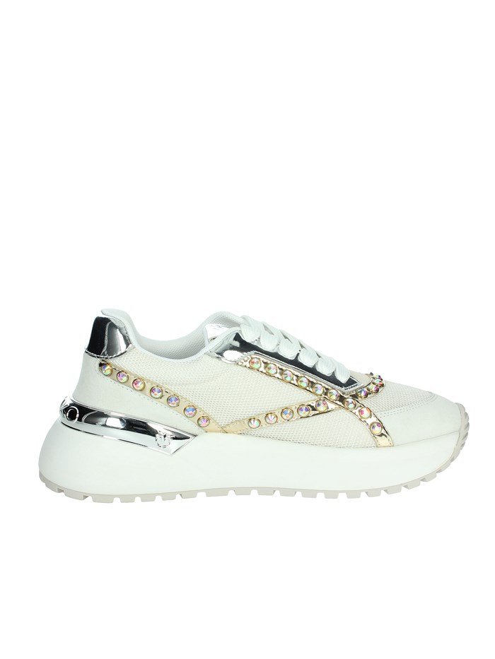 SNEAKERS BASSA SS0021 E008 BIANCO/ARGENTO