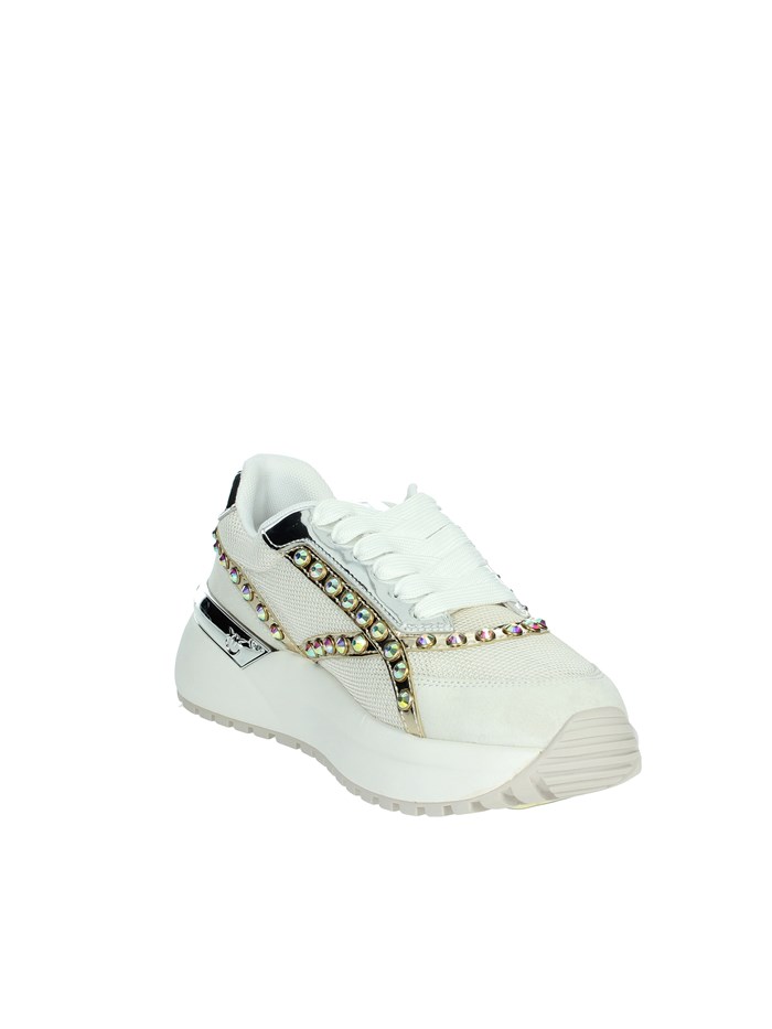 SNEAKERS BASSA SS0021 E008 BIANCO/ARGENTO