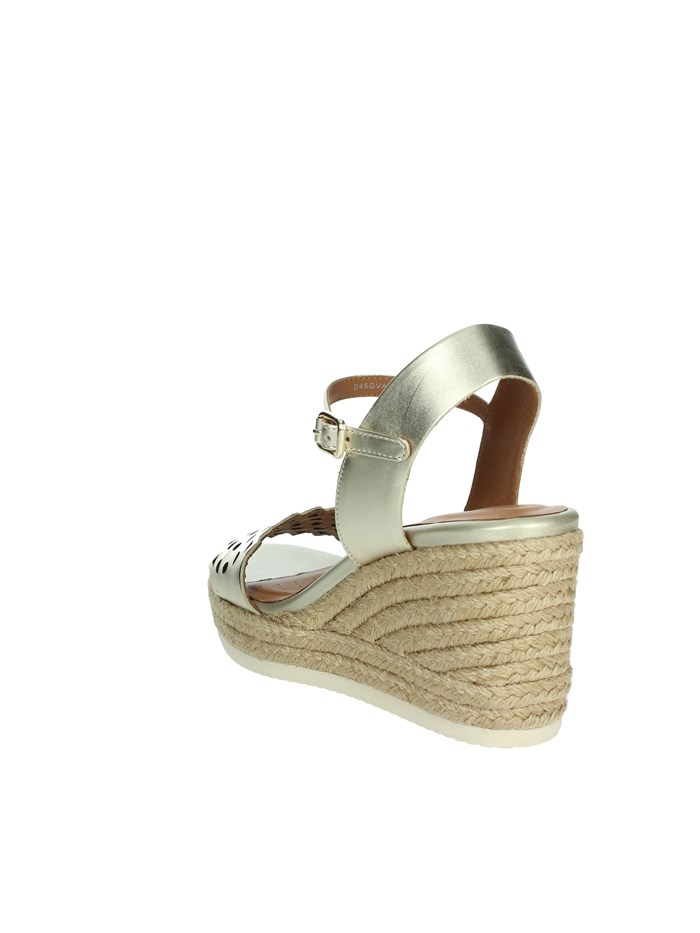 SANDALI CON ZEPPA D45GVA 000CF ORO