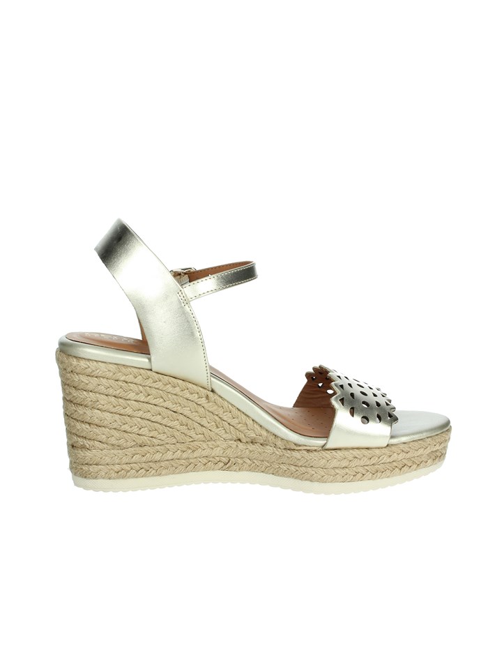 SANDALI CON ZEPPA D45GVA 000CF ORO