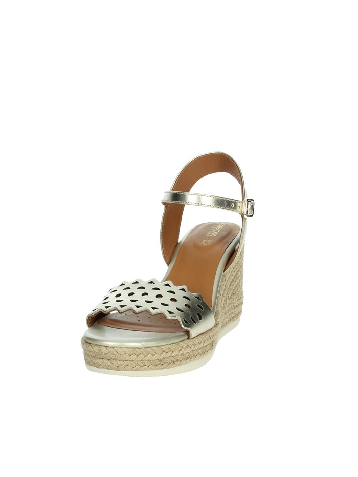 SANDALI CON ZEPPA D45GVA 000CF ORO