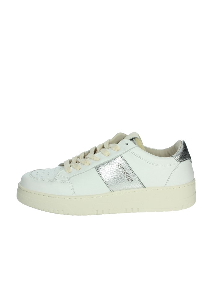 SNEAKERS BASSA TENNIS BIANCO/ARGENTO