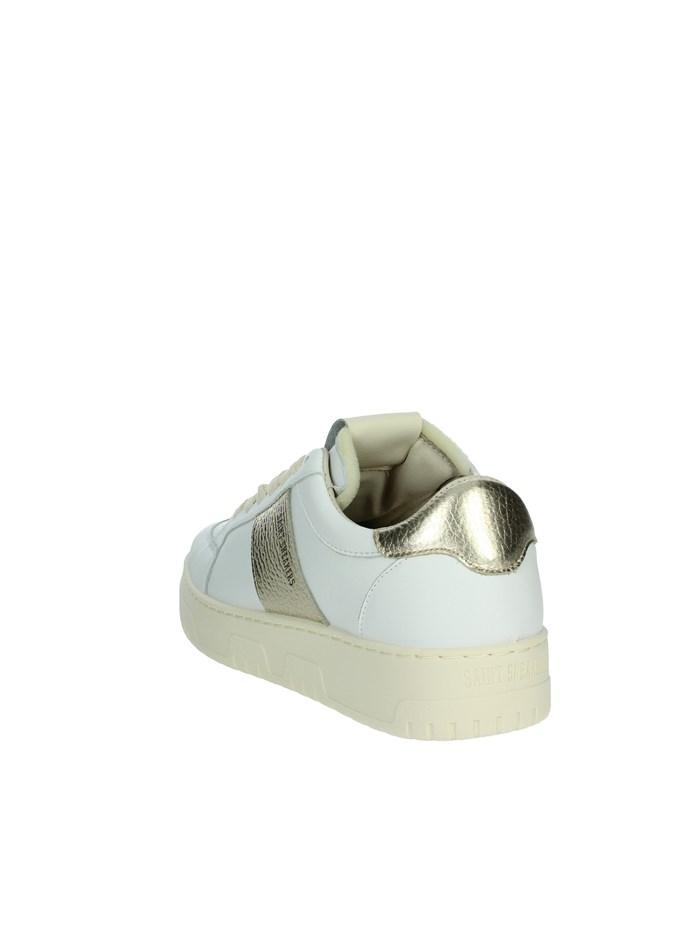 SNEAKERS BASSA TENNIS BIANCO/ORO