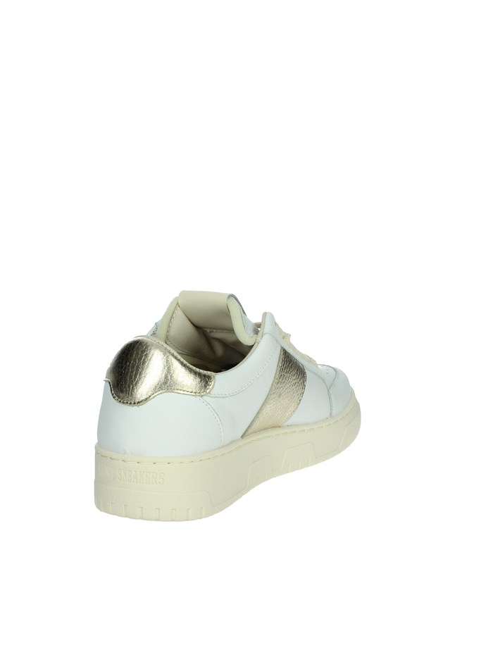 SNEAKERS BASSA TENNIS BIANCO/ORO