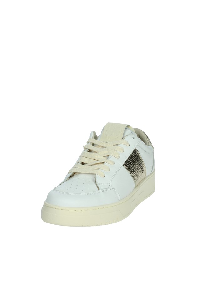 SNEAKERS BASSA TENNIS BIANCO/ORO