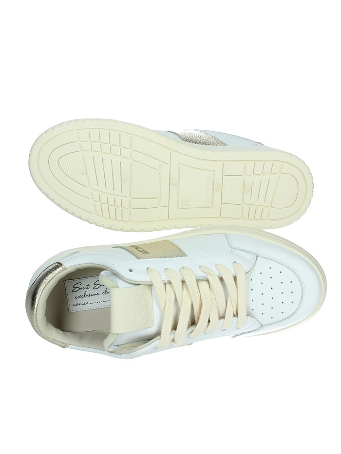 SNEAKERS BASSA TENNIS BIANCO/ORO
