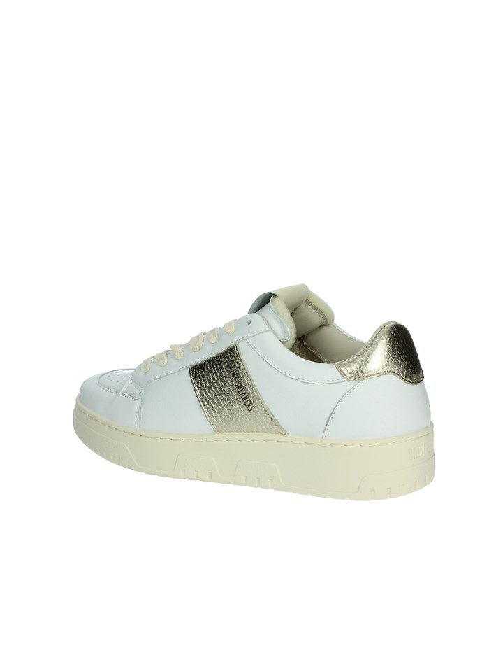 SNEAKERS BASSA TENNIS BIANCO/ORO