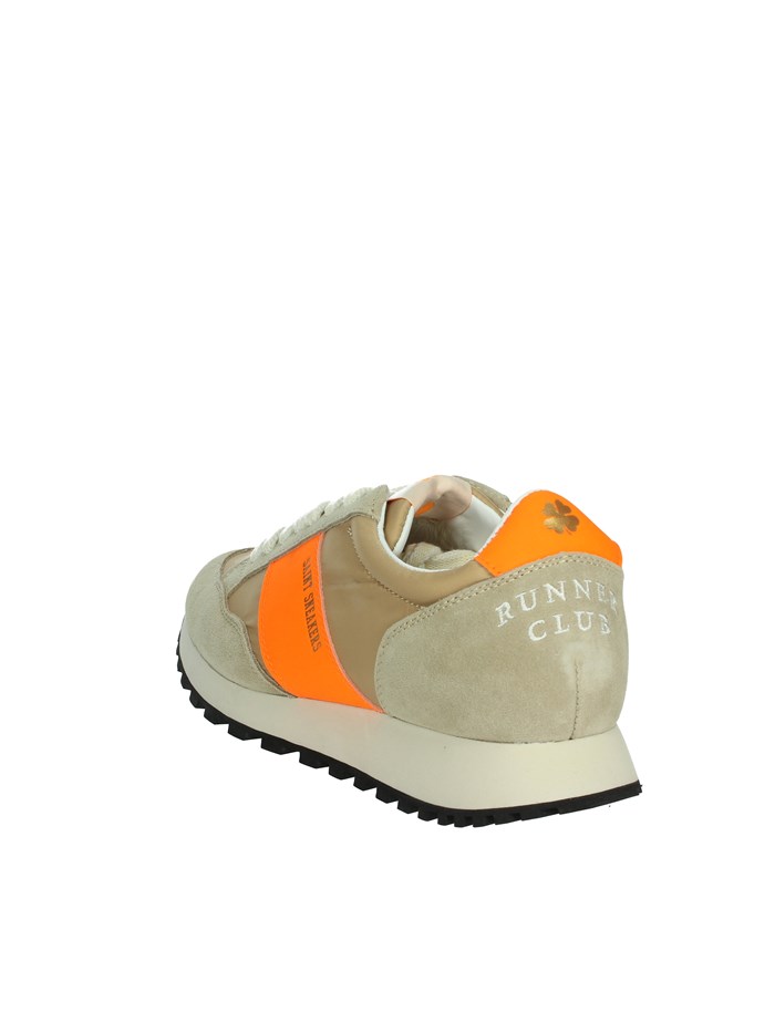 SNEAKERS BASSA RUNNER CLUB BEIGE/ARANCIONE