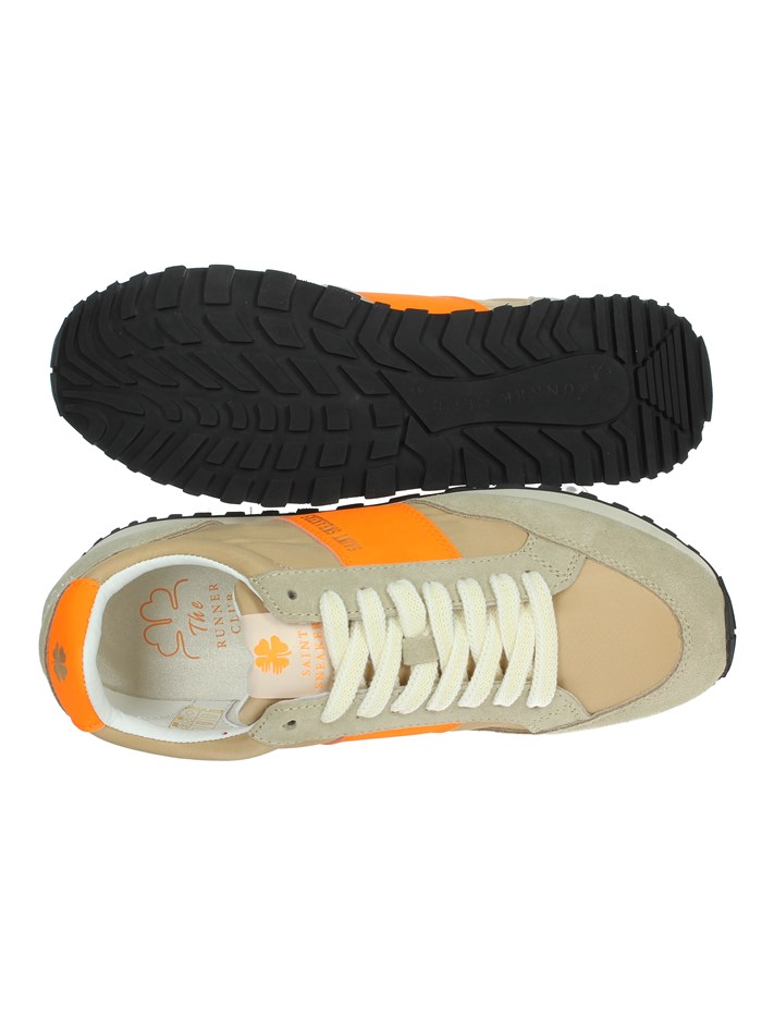 SNEAKERS BASSA RUNNER CLUB BEIGE/ARANCIONE