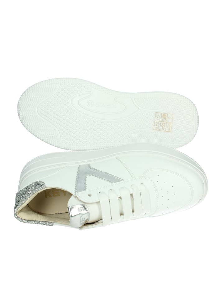 SNEAKERS BASSA K-10525 BIANCO/ARGENTO