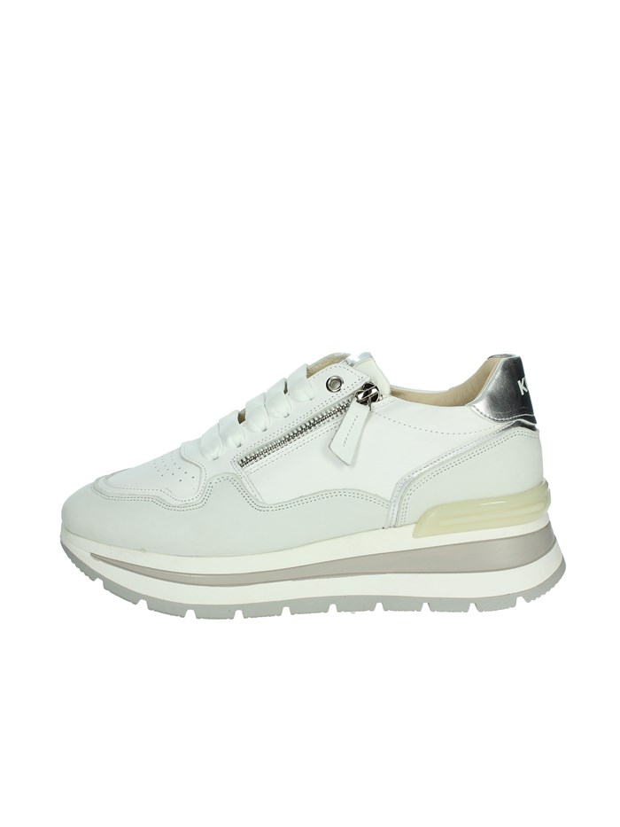 SNEAKERS BASSA K-10572 BIANCO/ARGENTO