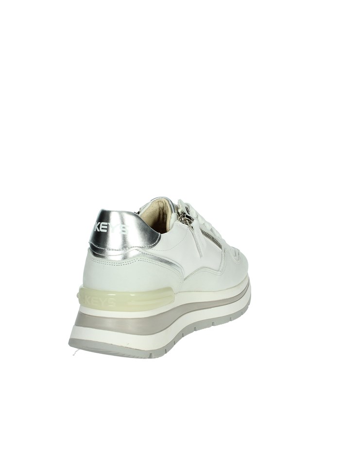 SNEAKERS BASSA K-10572 BIANCO/ARGENTO