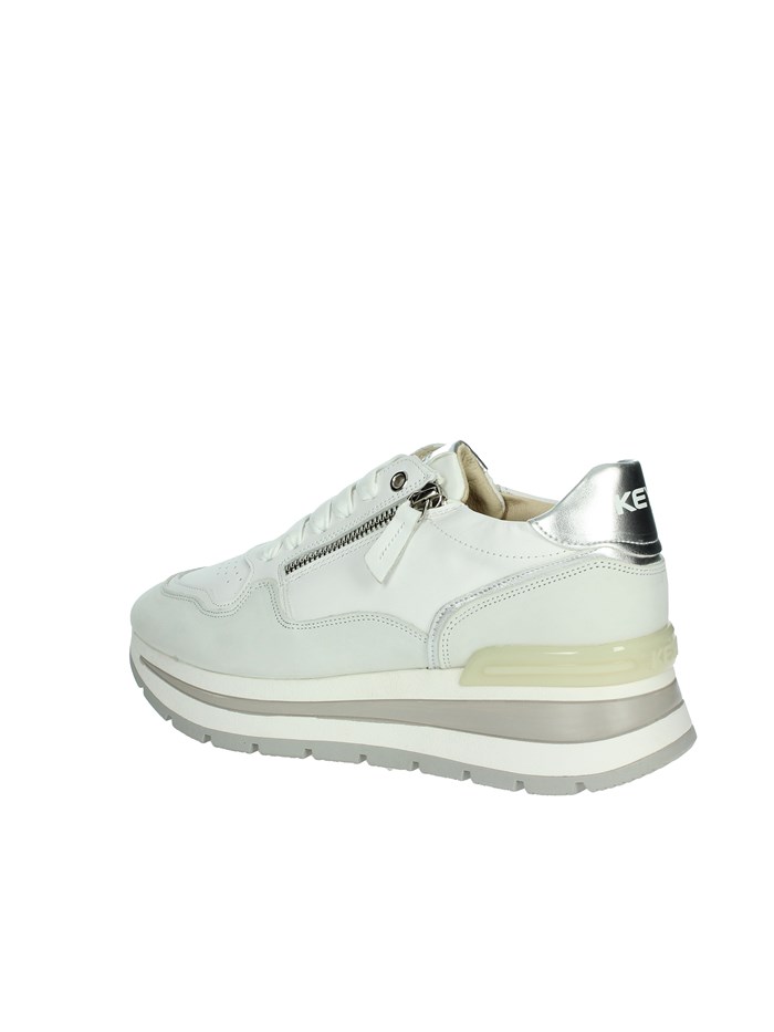 SNEAKERS BASSA K-10572 BIANCO/ARGENTO