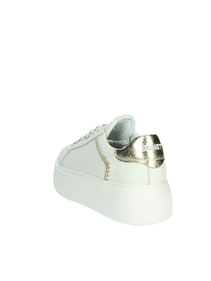 SNEAKERS BASSA J-002 BIANCO/ORO