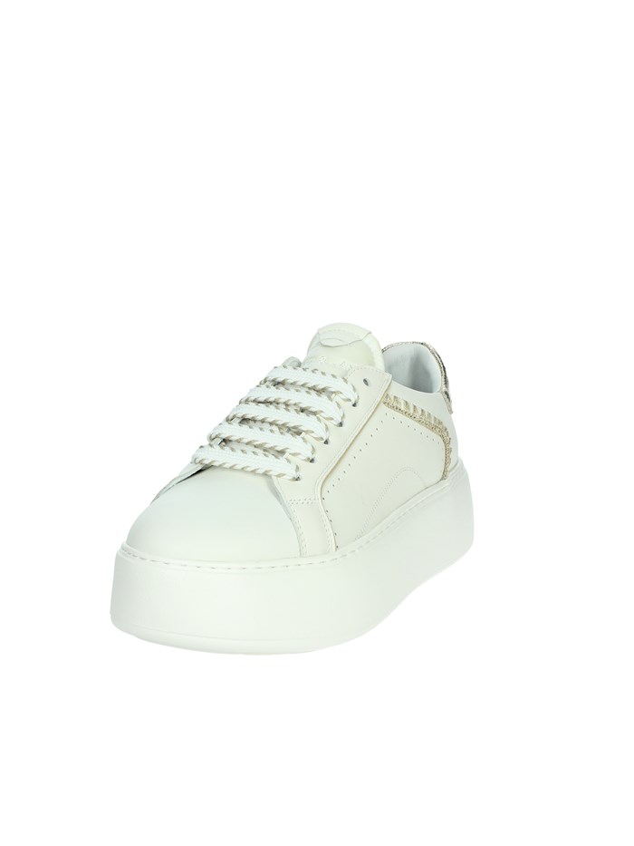 SNEAKERS BASSA J-002 BIANCO/ORO