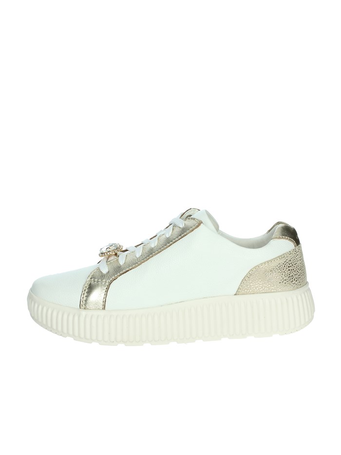 SNEAKERS BASSA D46XFG 046JS BIANCO/ORO