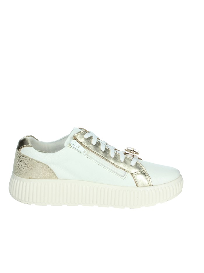 SNEAKERS BASSA D46XFG 046JS BIANCO/ORO