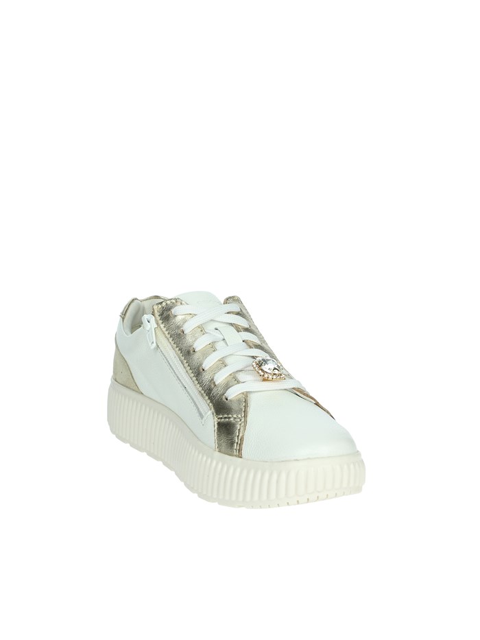 SNEAKERS BASSA D46XFG 046JS BIANCO/ORO