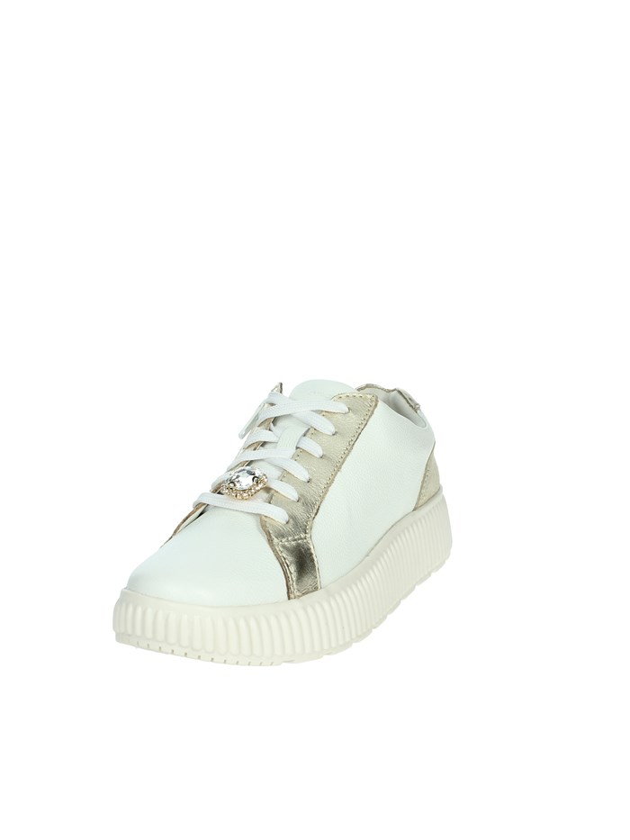 SNEAKERS BASSA D46XFG 046JS BIANCO/ORO