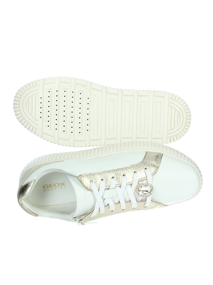 SNEAKERS BASSA D46XFG 046JS BIANCO/ORO