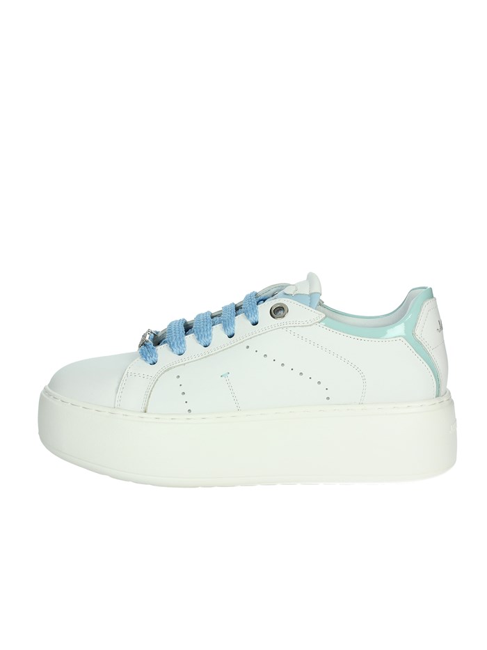 SNEAKERS BASSA J-004 BIANCO/CELESTE