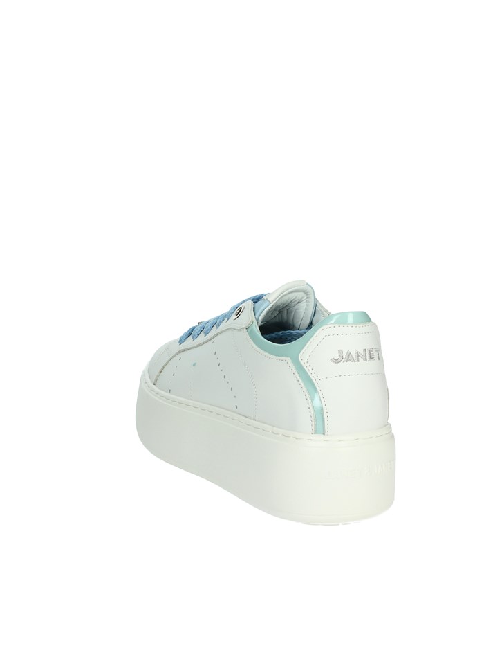 SNEAKERS BASSA J-004 BIANCO/CELESTE