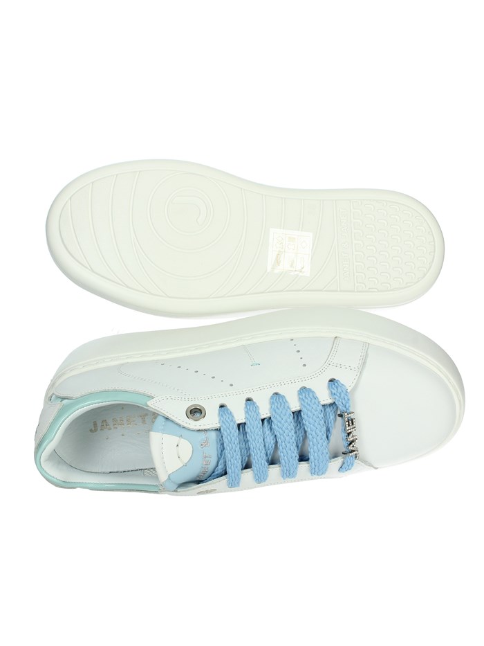 SNEAKERS BASSA J-004 BIANCO/CELESTE