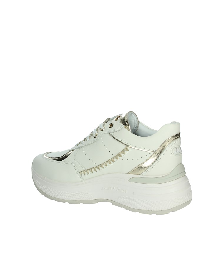 SNEAKERS BASSA J-060 BIANCO/ORO