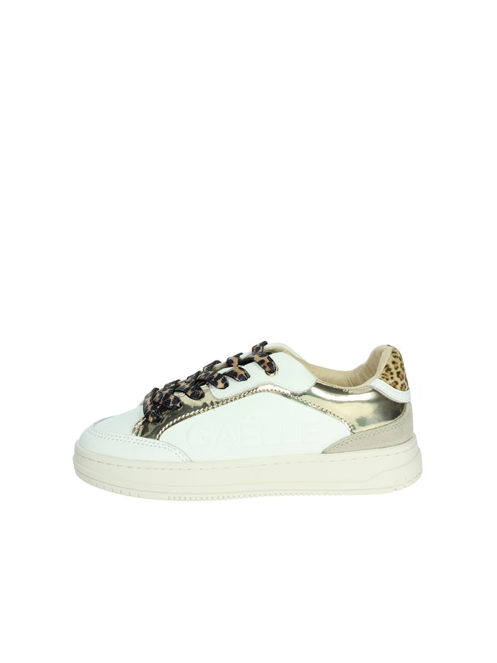 SNEAKERS BASSA GS0048L BIANCO/ORO