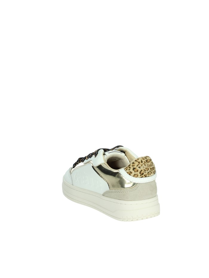 SNEAKERS BASSA GS0048L BIANCO/ORO