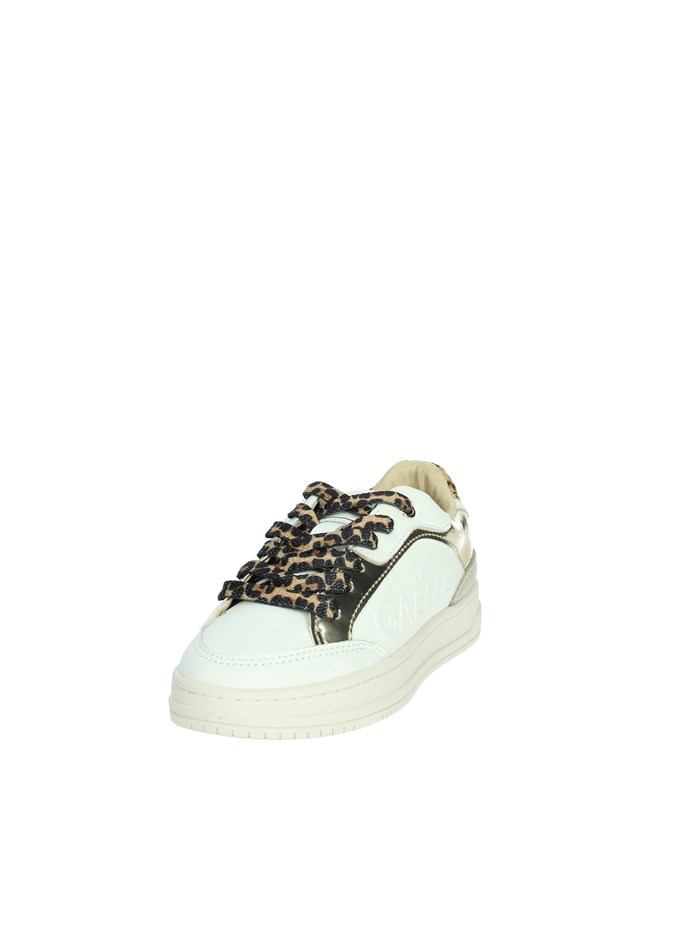 SNEAKERS BASSA GS0048L BIANCO/ORO