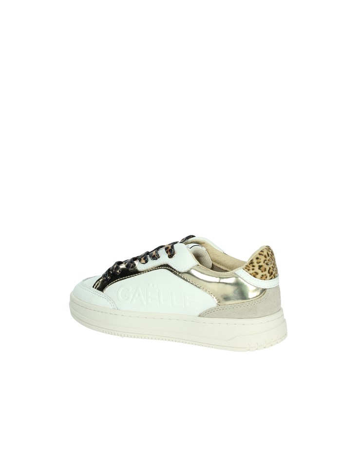 SNEAKERS BASSA GS0048L BIANCO/ORO