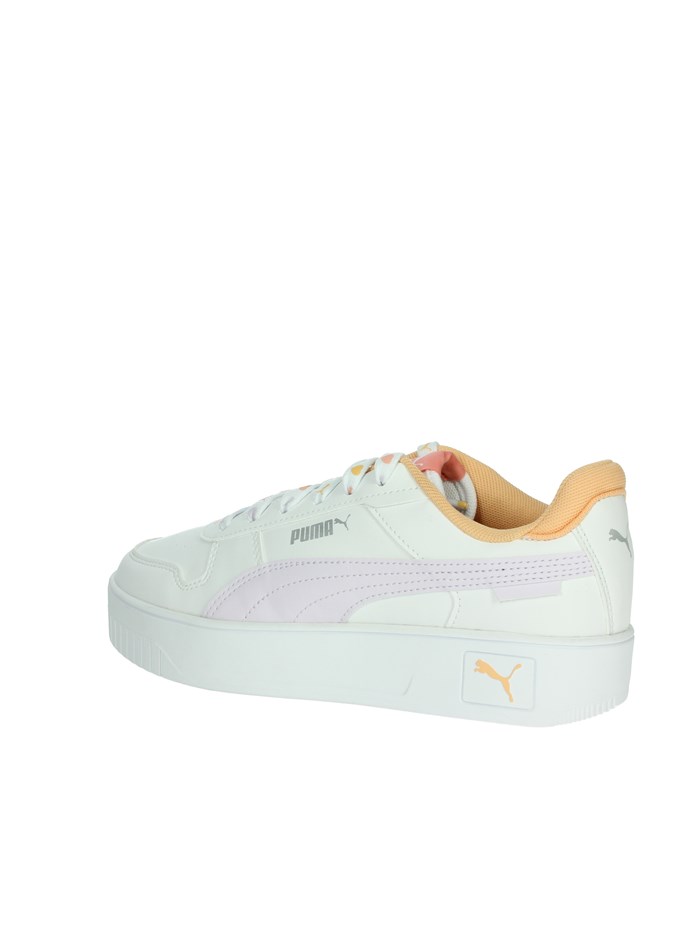 SNEAKERS BASSA 400884 BIANCO/ARANCIONE